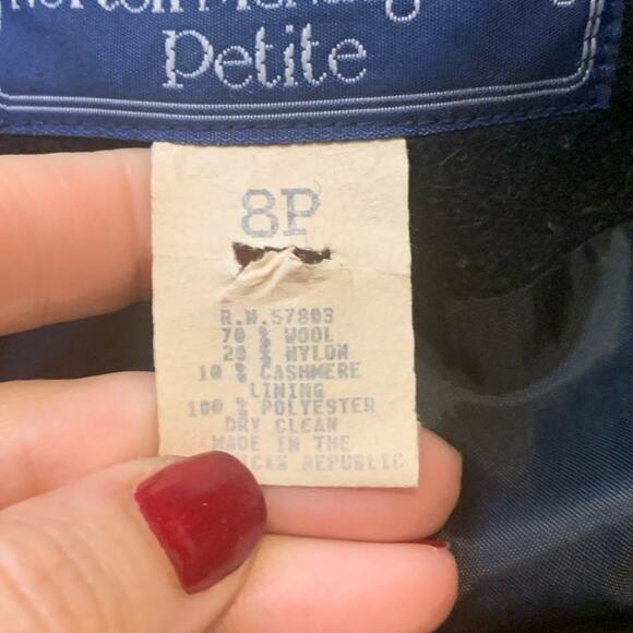 Norton McNaughton vintage black wool 3 buttons blazer size 8P - Picture 3 of 10